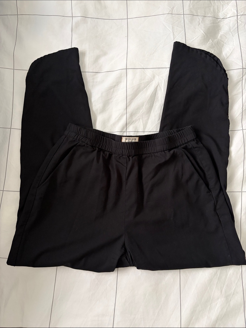 Marine Layer Tencel Allison Black Pant